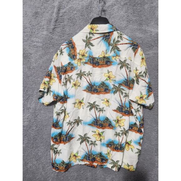 Pendleton Button Up Shirt XLarge Adult Beige Tropical Short Sleeve Hawaiian Mens - Picture 8 of 9